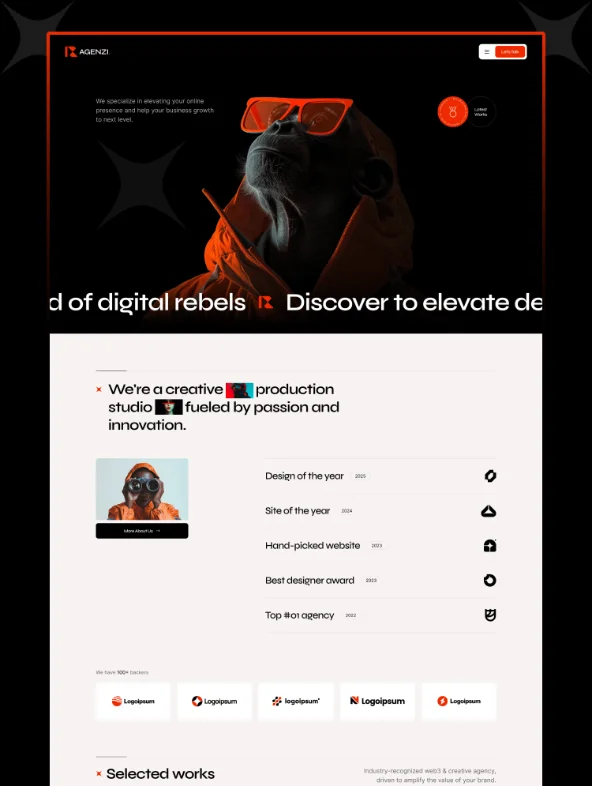 Ageenzi — Webflow template by Mezario