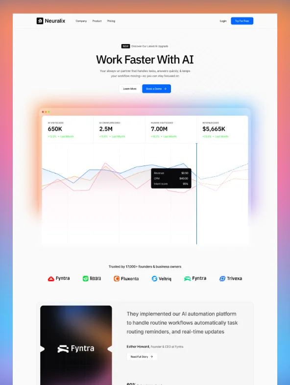Neuralix — Webflow template by Mezario